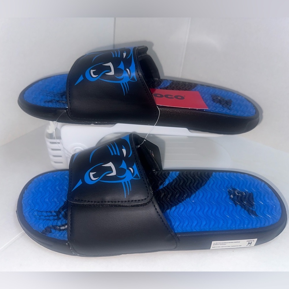 FOCO mens NFL Team Logo Athletic Sport Shower Flip Flop Sandals size 9-10 - Picture 2 of 4